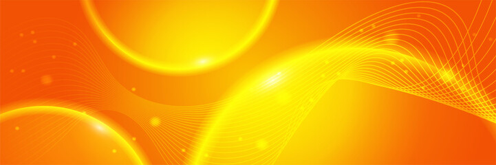 Modern colorful banner template. Yellow and orange banner design. futuristic technology science background design. Yellow orange vector abstract graphic design. Banner Pattern background template.