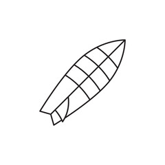 Surf board icon line style icon, style isolated on white background
