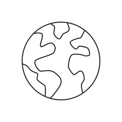 world icon line style icon, style isolated on white background