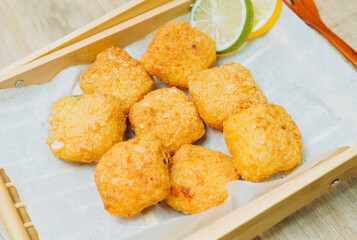 Delicious Chinese shrimp toast cuisine