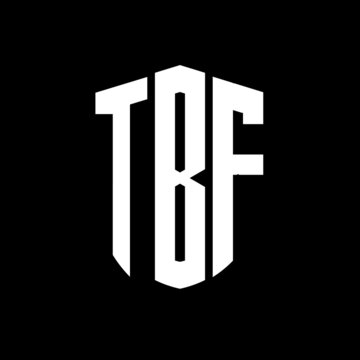 TBF letter logo design. TBF modern letter logo with black background. TBF creative  letter logo. simple and modern letter logo. vector logo modern alphabet font overlap style. Initial letters TBF 