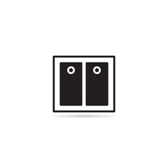 electric switch icon on white background