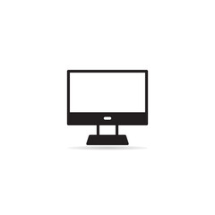 computer screen icon on white background