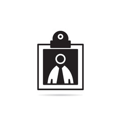 id and business card badge icon vector illustration