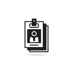 id and business card icon vector illustration