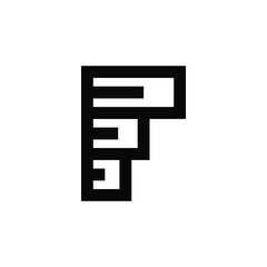 abstract letter F logo vector