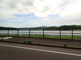 Kushu lake in Rebun island, Hokkaido, Japan