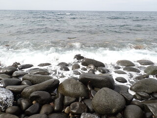 The end area of the cape tour course in Rebun island, Hokkaido, Japan