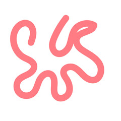  Abstract Organic Shape Vector Illustration Pink 