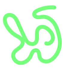 Obraz premium Abstract Organic Shape Vector Illustration Pale Green