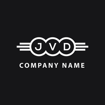 JVD letter logo design on black background. JVD creative  initials letter logo concept. JVD letter design.