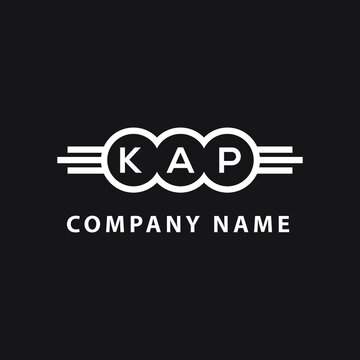 KAP letter logo design on black background. KAP  creative initials letter logo concept. KAP letter design.
