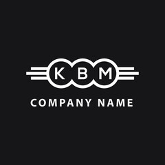 Fototapeta na wymiar KBM letter logo design on black background. KBM creative initials letter logo concept. KBM letter design. 