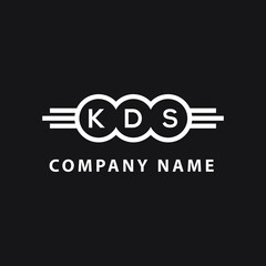 KDS letter logo design on black background. KDS  creative initials letter logo concept. KDS letter design.
