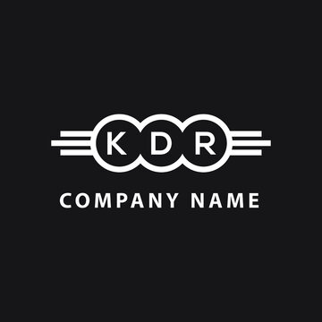 KDR letter logo design on black background. KDR  creative initials letter logo concept. KDR letter design.
