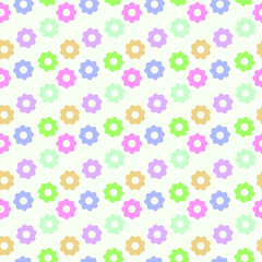 colorful flower vector illustration Seamless pattern on white background design wallpaper.