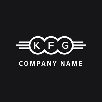 KFG letter logo design on black background. KFG  creative initials letter logo concept. KFG letter design.
