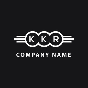 KKR letter logo design on black background. KKR  creative initials letter logo concept. KKR letter design.
