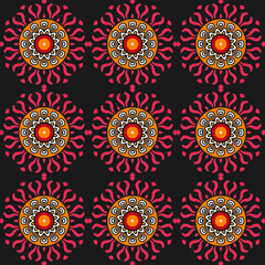 Sun art deco seamless pattern
