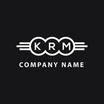 KRM letter logo design on black background. KRM  creative initials letter logo concept. KRM letter design.