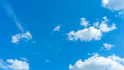 Refreshing blue sky and cloud background material_50