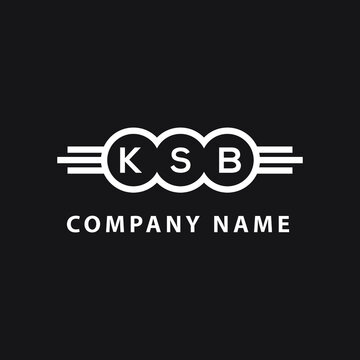 KSB letter logo design on black background. KSB  creative initials letter logo concept. KSB letter design.