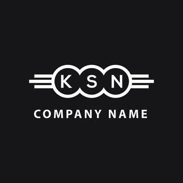KSN letter logo design on black background. KSN  creative initials letter logo concept. KSN letter design.
