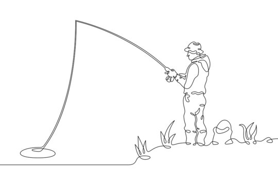 Fisherman drawing free image download