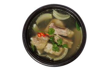 rib soup cooked with green chili, Thai food is delicious