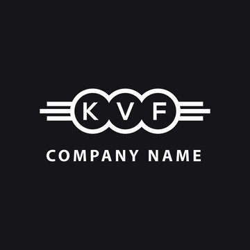 KVF letter logo design on black background. KVF  creative initials letter logo concept. KVF letter design.