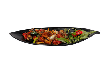 Roasted blood cockles with garlic and chili, delicious food