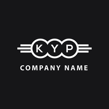 KYP letter logo design on black background. KYP  creative initials letter logo concept. KYP letter design.
