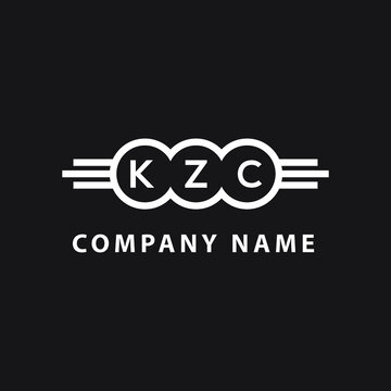 KZC letter logo design on black background. KZC  creative initials letter logo concept. KZC letter design.