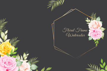 Watercolor Floral Background 
