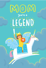 Hand Drawn Mother's Day illustration Vector, Floral Mother's Day Background Drawing Watercolor