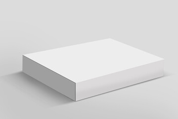 Realistic box mock up. Rectangular packaging boxes, white cardboard and blank vertical pack 3D vector template set. Closed square packing, paper containers,
