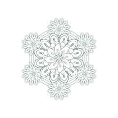 Fototapeta premium Decorative Doodle flowers in black and white for coloringbook, cover, background, wedding invitation card. Hand drawn sketch for adult anti stress coloring page isolated in white background.-vector