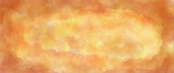 Red orange and yelllow background with watercolor and grunge texture design, colorful textured paper in bright autumn or fall warm sunset colors