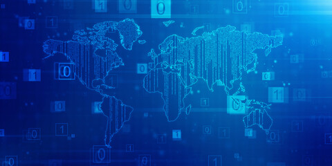 2d illustration world map abstract background
