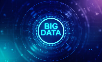 2d illustration abstract Big data 