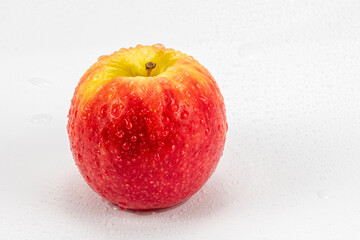 mango isolated in white background - shot in studio lighting and with water drops