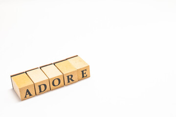 英単語　ブロック　ADORE