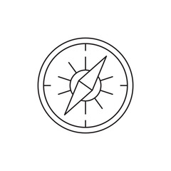 Camping compass icon line style icon, style isolated on white background