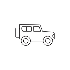 Fototapeta na wymiar Off road car icon line style icon, style isolated on white background