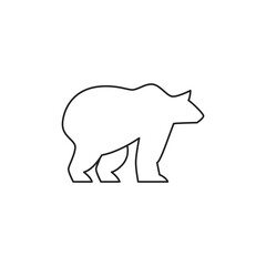 bear icon, Bear warning sign icon line style icon, style isolated on white background