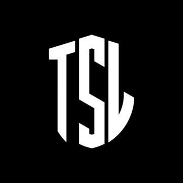 TSL letter logo design. TSL modern letter logo with black background. TSL creative  letter logo. simple and modern letter logo. vector logo modern alphabet font overlap style. Initial letters TSL 