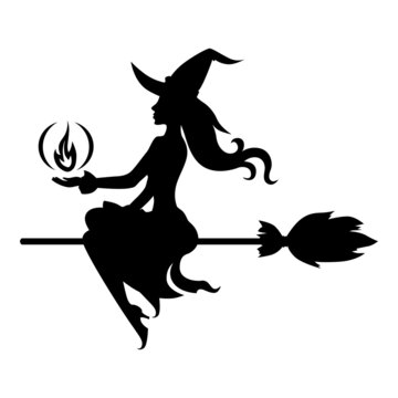 Halloween witch silhouette