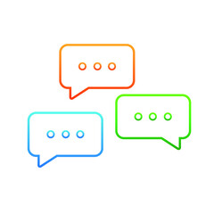 dialogs icon vector Blank with text place. Chat Message icon,Talk bubble speech logo Chat on line symbol app Chat Messaging business concept Vector illustration on white background
