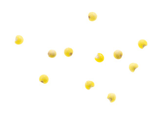 Millet groats isolated on a white background.