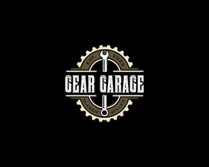 Gear Garage Racing Logo Vintage